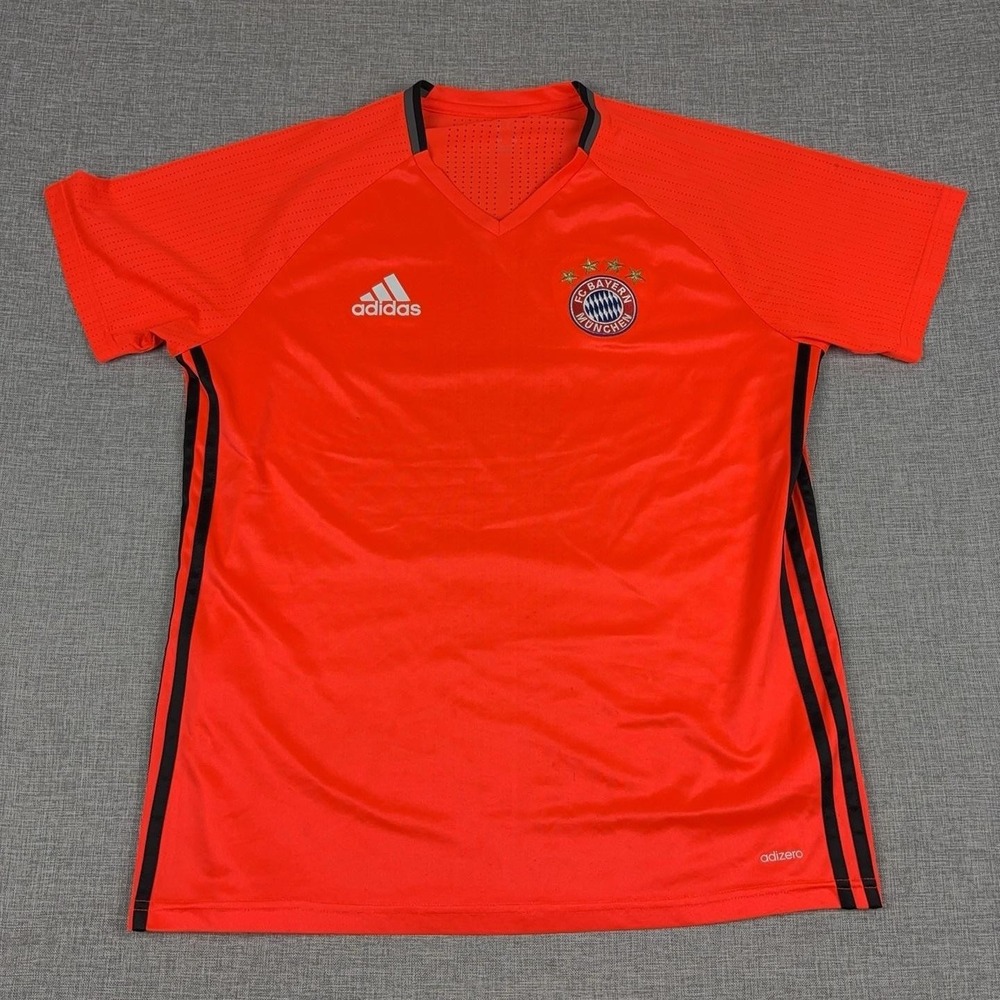 FC Bayern Munich Jersey Mens L Red Soccer Football Adizero Team Adidas Top